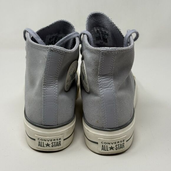 Converse All Star Chuck Lift Platform High Shoes Womens 9 Blue Gray Suede Retro - Picture 12 of 16